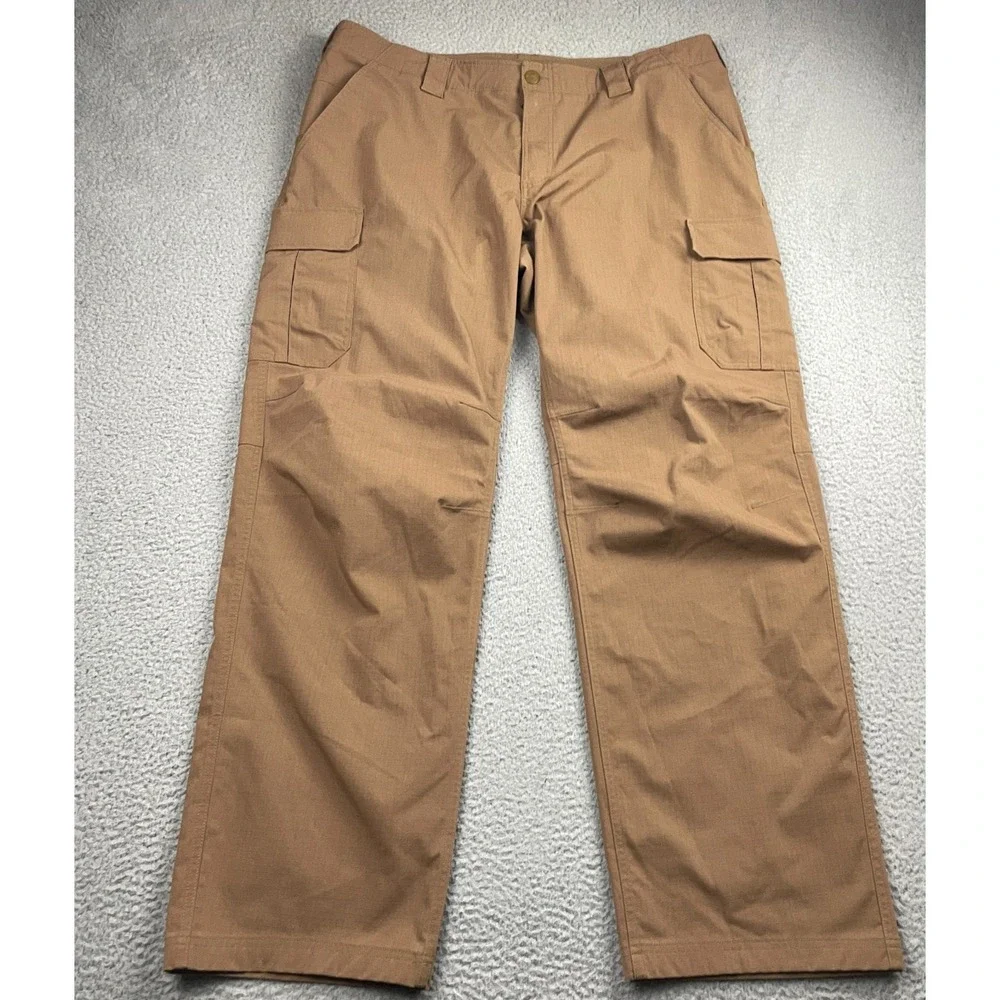Under Armour Pants Mens 42x34 Brown Cargo Tactical Ripstop Utility Pockets Storm